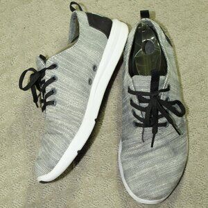 Toms Men's Size 9 Gray Black Casual Comfort Walking Sneakers Lace Up 710516 EUC!
